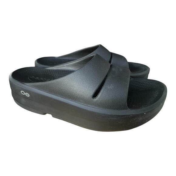 OOFOS OOmega OOahh Thick Recovery Slide Sandal Women Size 9 - Picture 2 of 6